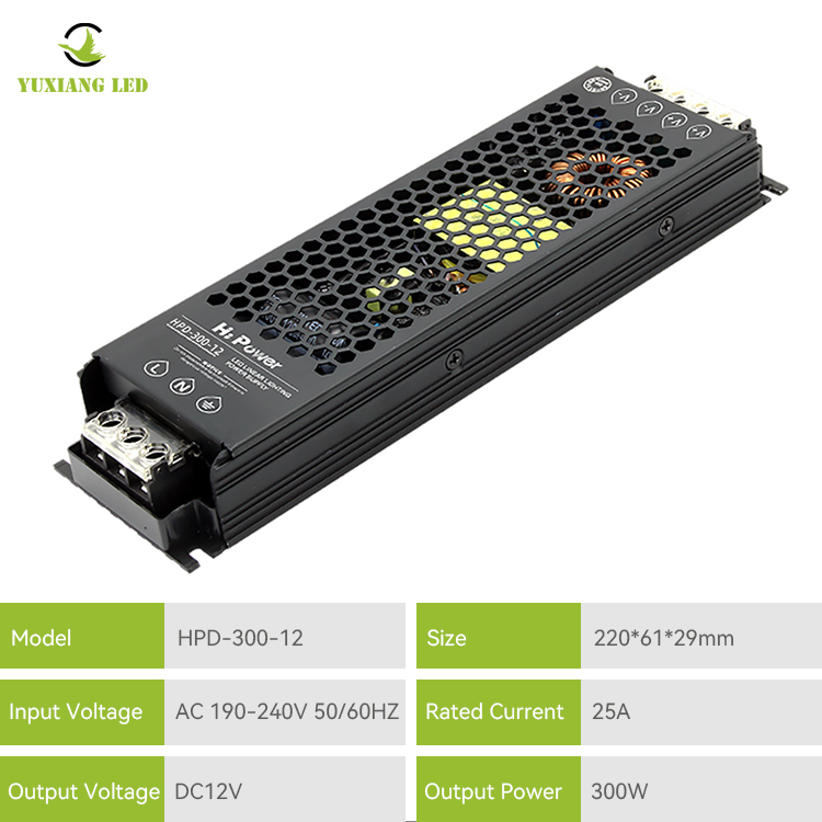 12v 300w semi-lijm lineaire verlichtingsvoeding