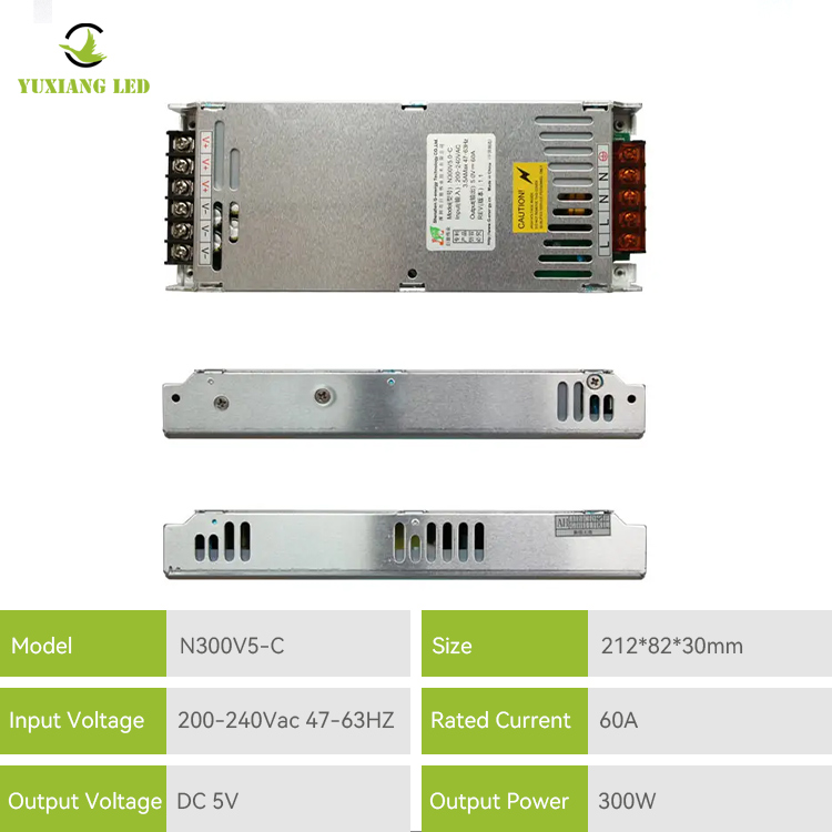 5V 60A 300W led-schermvoeding N300V5-C