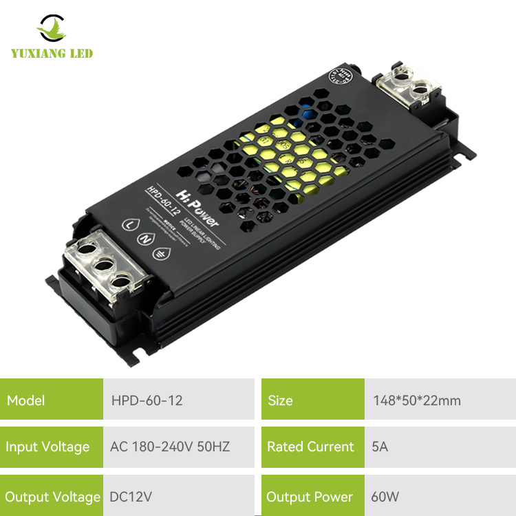 12v 60w semi-lijm lineaire verlichtingsvoeding