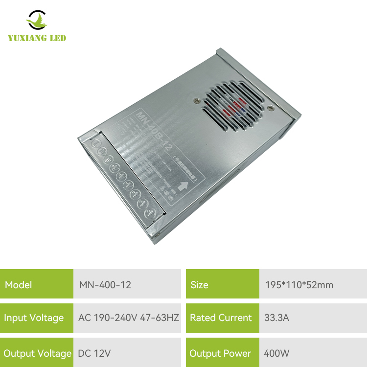 12V 400w semi-lijm regendichte led-voeding