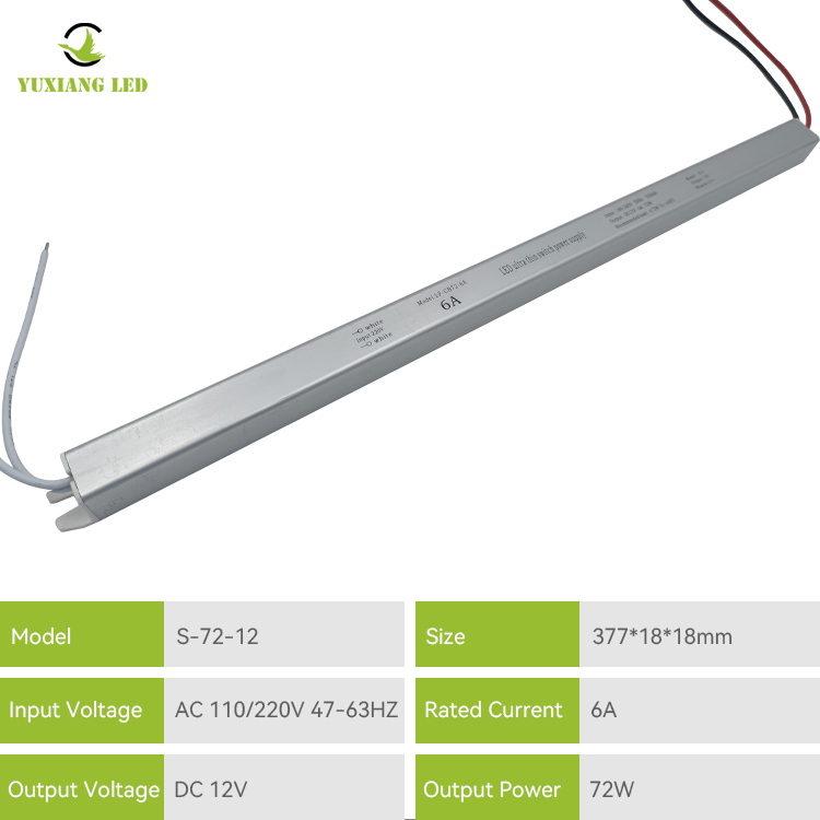 12v6a ultraslanke led-voeding