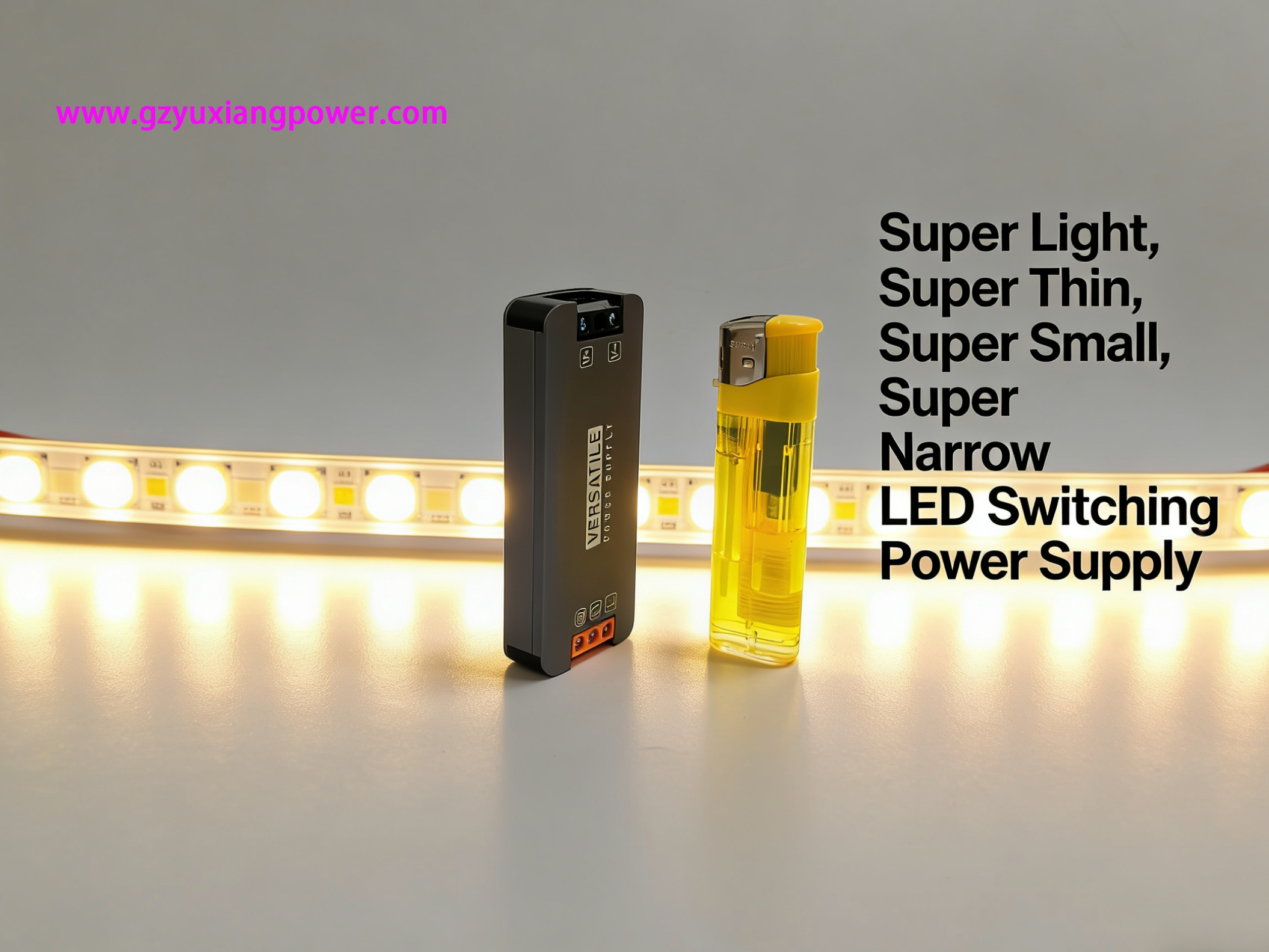 Superdunne, superkleine 24V led-voeding
