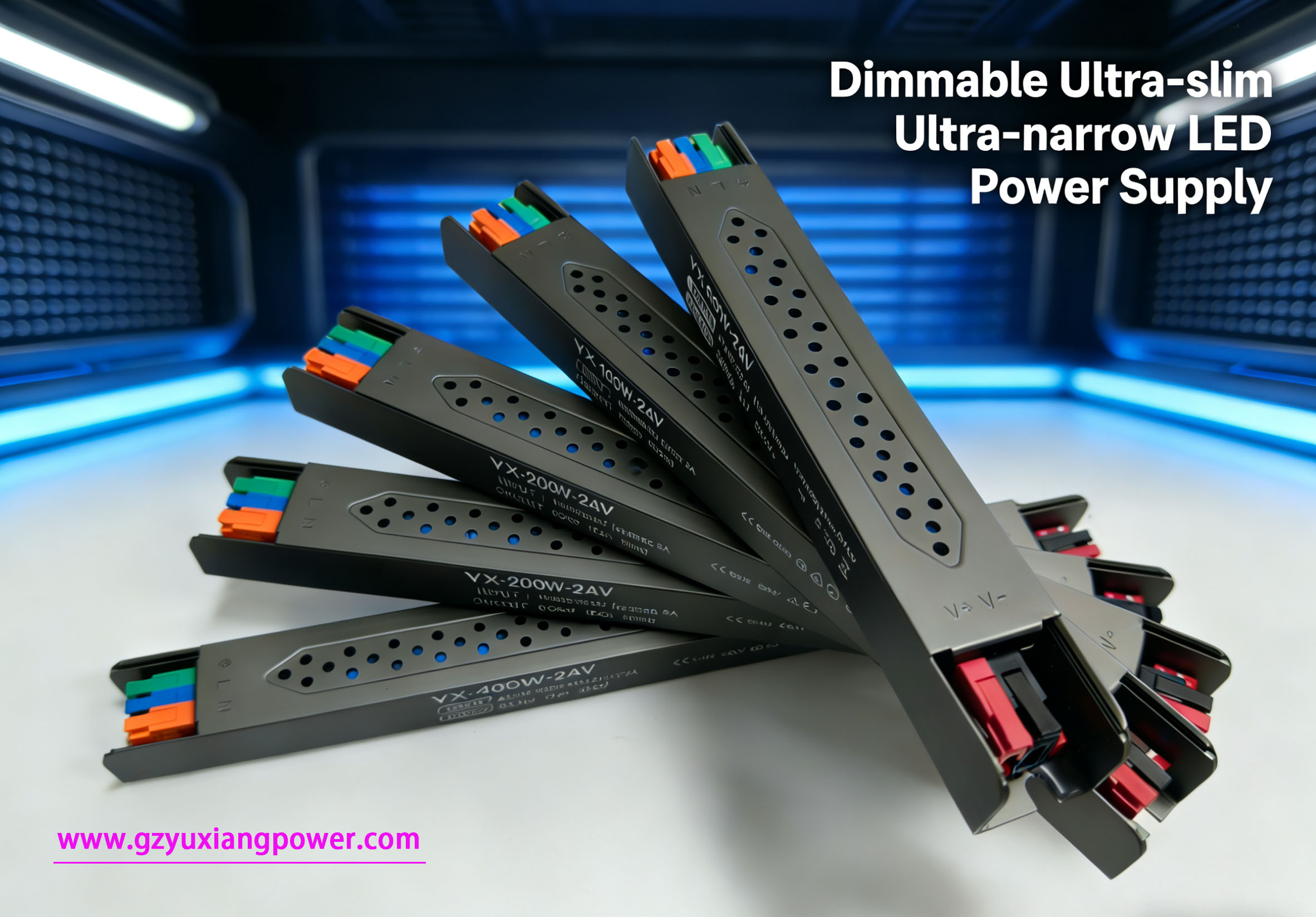 24V ultra-smal, verstelbaar licht LED-voeding