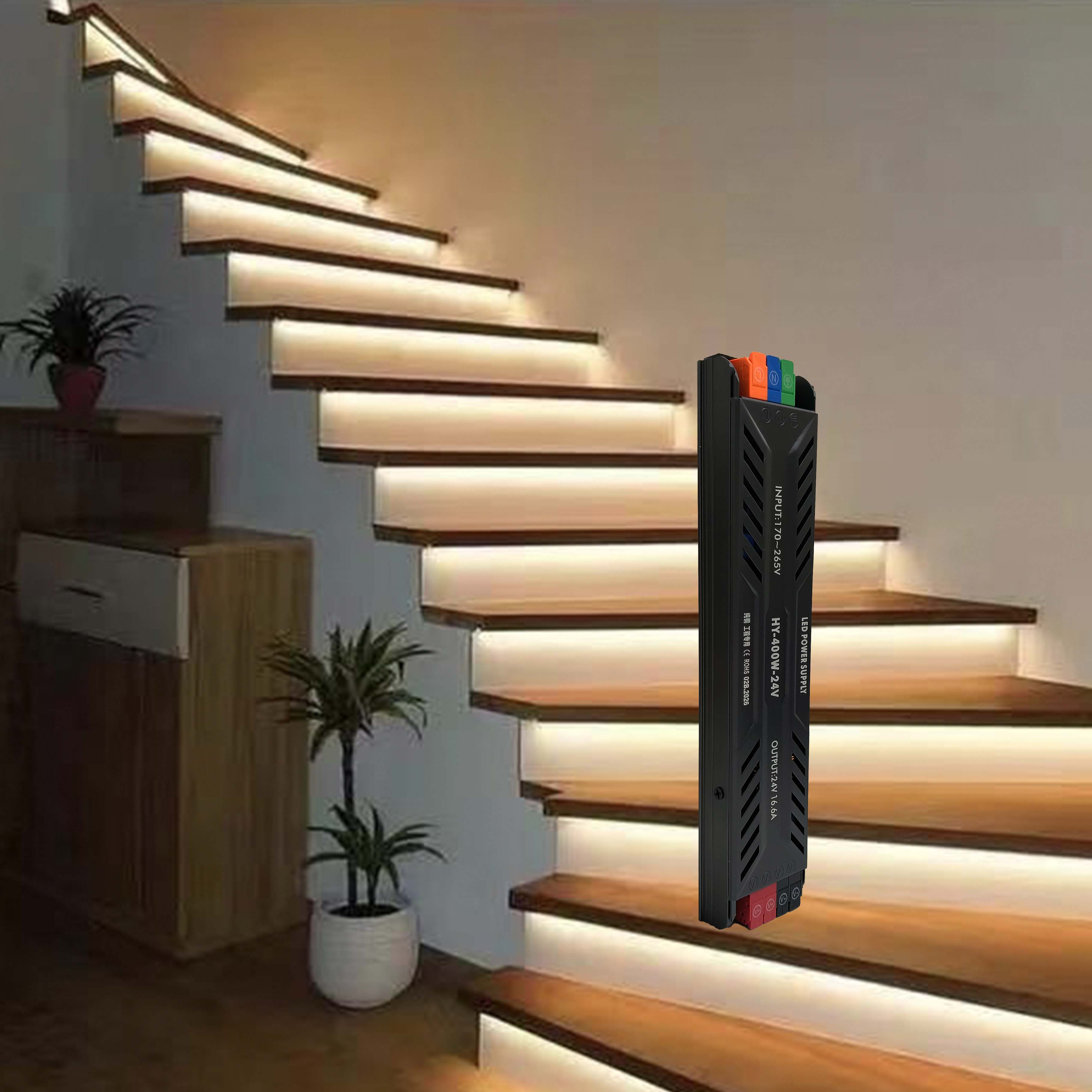 DC 24V 400W ultradunne half-ingegoten LED-voeding