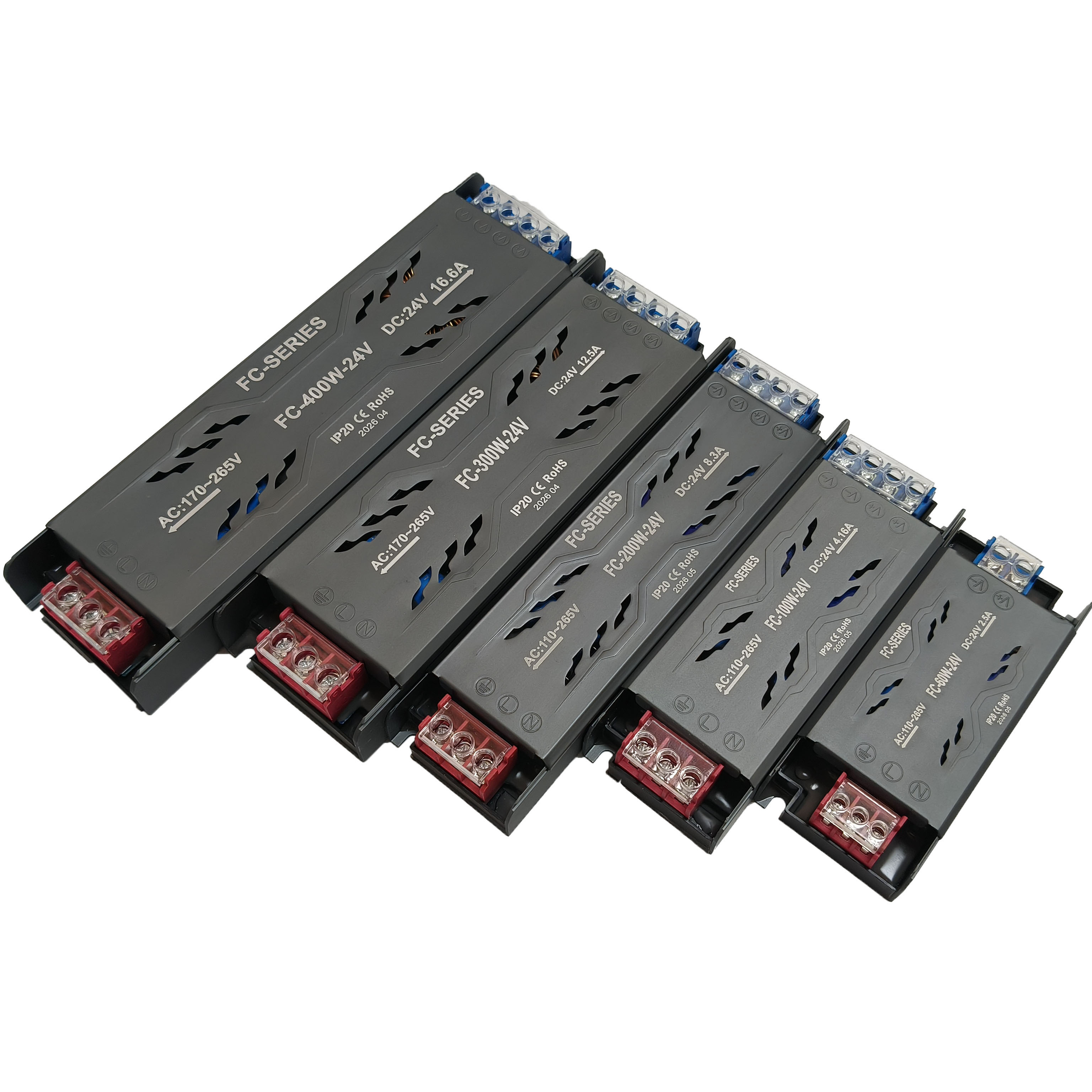 FC 24V 60W Slanke half-gepotte LED-voeding