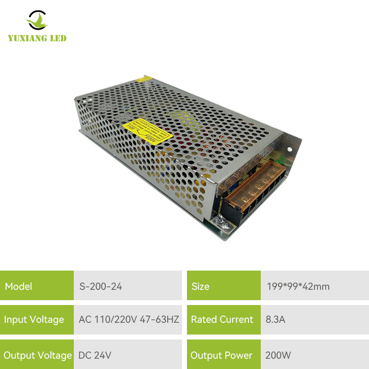 24v 200w schakelende voeding