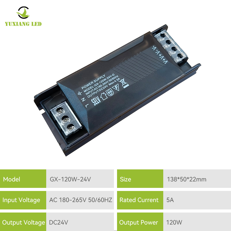 Halfgevulde, 24V120W constante spanning, slanke LED-schakelende voeding