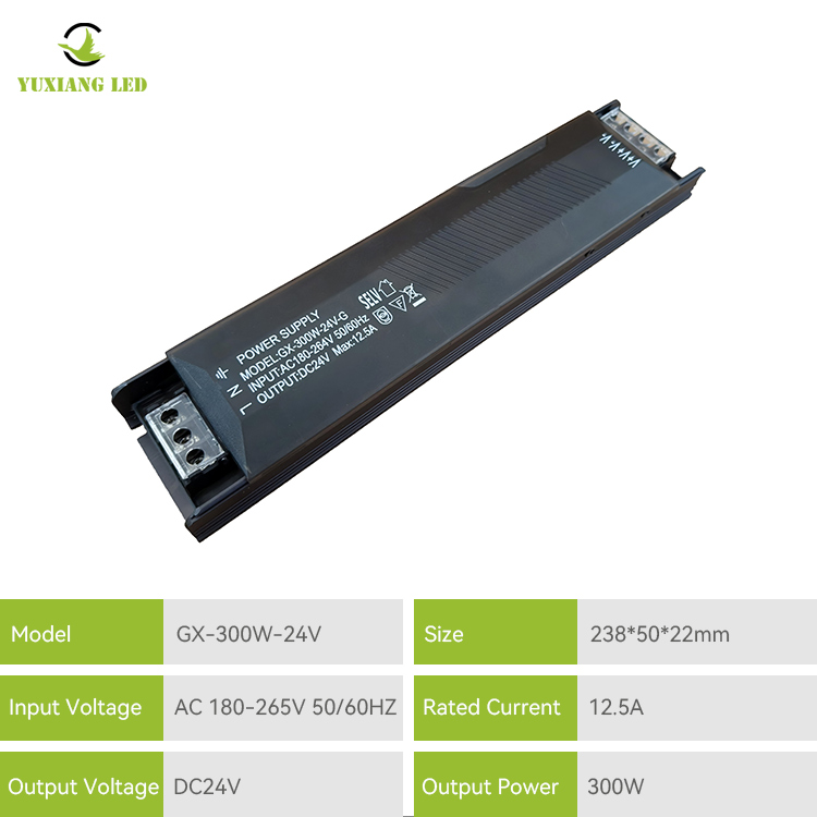 Halfgevulde, 24V300W constante spanning, slanke LED-schakelende voeding