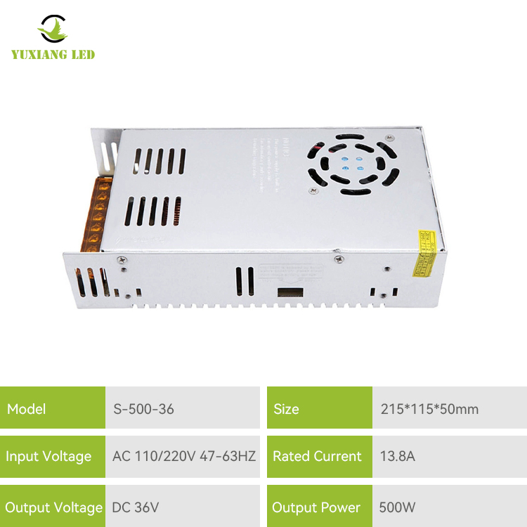 36v 500w schakelende voeding