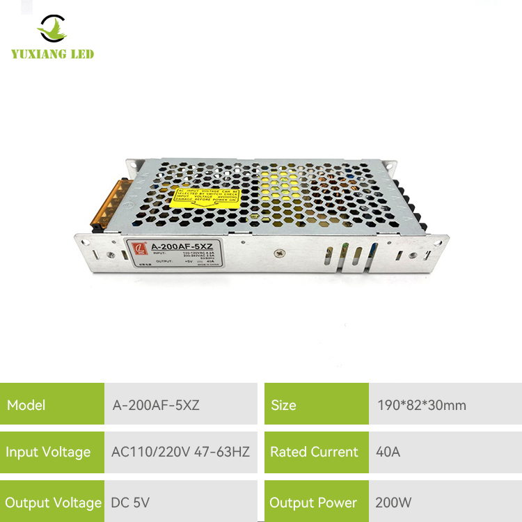 5V 40A 200W CZCL Led-schermvoeding A-200AF-5XZ