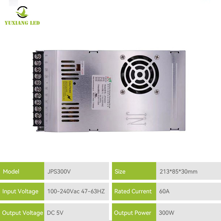 5V 60A 300W Led-schermvoeding JPS300V