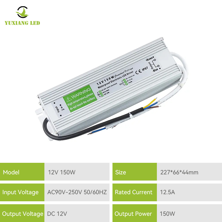 IP67 12V 150w C-serie waterdichte led-voeding