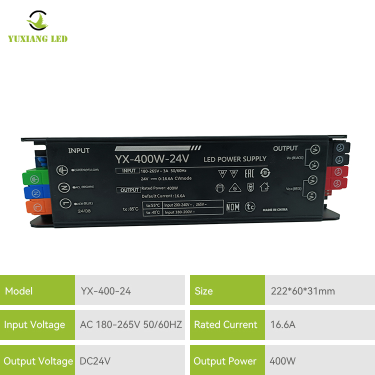 LED 24v 400w led-lineaire verlichtingsvoeding