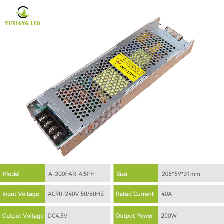 ultradunne LED-displayvoeding A-200FAR-4.5PH